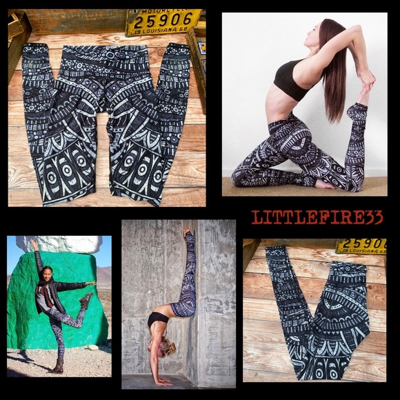 ✨ NIYAMA SOL RARE VINTAGE SHINER TRIBAL ENDLESS HI-WAIST LEGGING XS - Picture 11 of 11